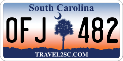 SC license plate OFJ482