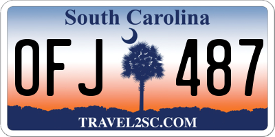 SC license plate OFJ487
