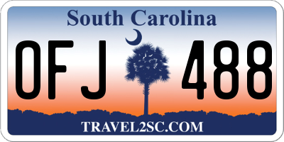 SC license plate OFJ488