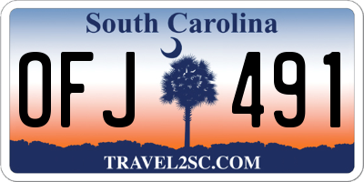 SC license plate OFJ491