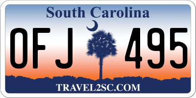 SC license plate OFJ495
