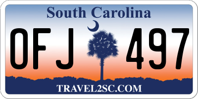 SC license plate OFJ497
