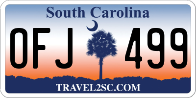 SC license plate OFJ499