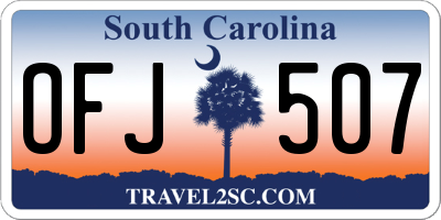 SC license plate OFJ507