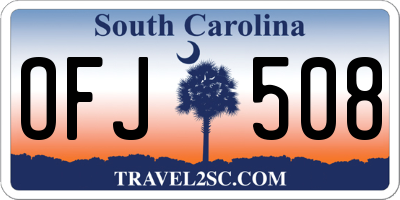 SC license plate OFJ508