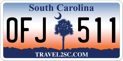 SC license plate OFJ511