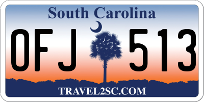 SC license plate OFJ513
