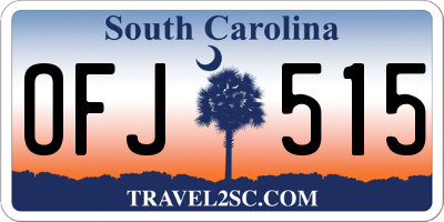 SC license plate OFJ515