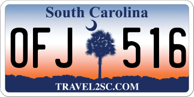 SC license plate OFJ516