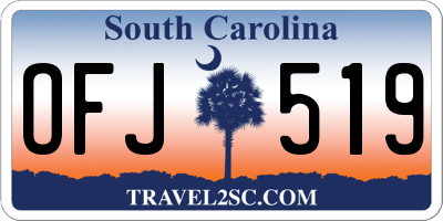 SC license plate OFJ519