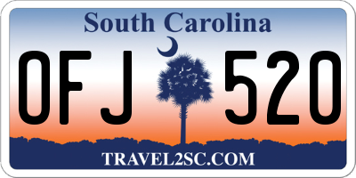 SC license plate OFJ520