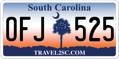 SC license plate OFJ525