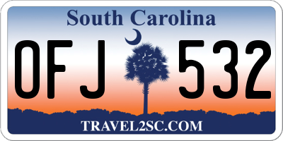 SC license plate OFJ532