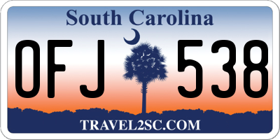 SC license plate OFJ538