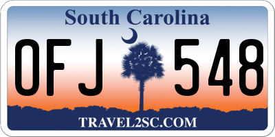 SC license plate OFJ548