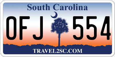 SC license plate OFJ554