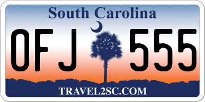 SC license plate OFJ555