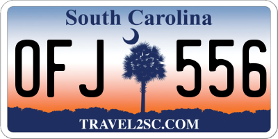 SC license plate OFJ556