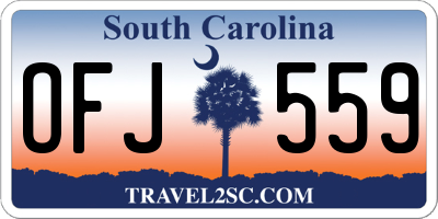 SC license plate OFJ559