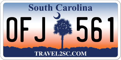 SC license plate OFJ561