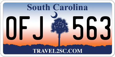 SC license plate OFJ563