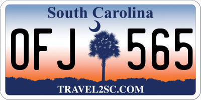 SC license plate OFJ565