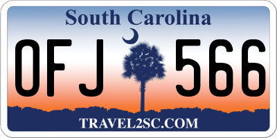 SC license plate OFJ566