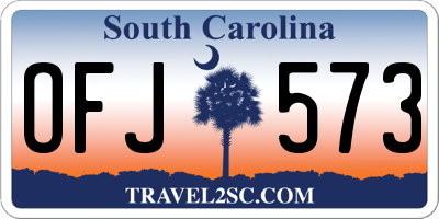 SC license plate OFJ573