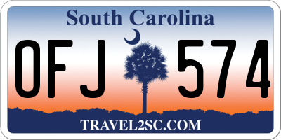 SC license plate OFJ574
