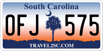 SC license plate OFJ575