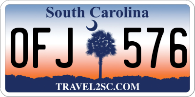 SC license plate OFJ576