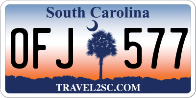 SC license plate OFJ577