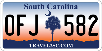 SC license plate OFJ582