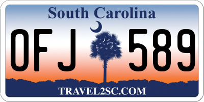 SC license plate OFJ589