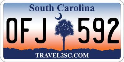SC license plate OFJ592