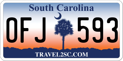SC license plate OFJ593