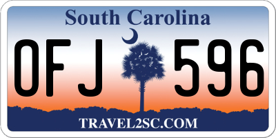 SC license plate OFJ596
