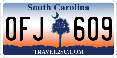 SC license plate OFJ609