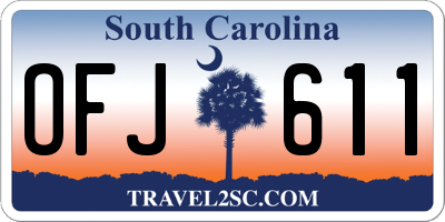 SC license plate OFJ611