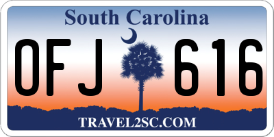 SC license plate OFJ616