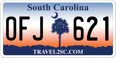 SC license plate OFJ621