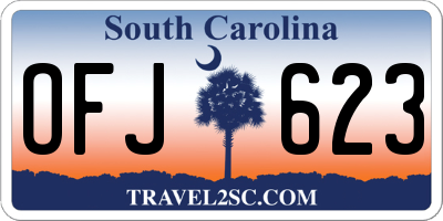 SC license plate OFJ623