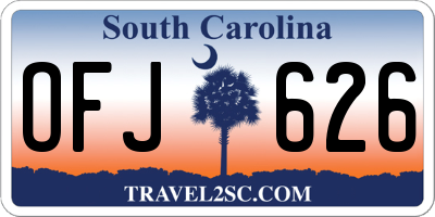 SC license plate OFJ626
