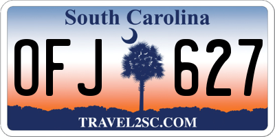 SC license plate OFJ627