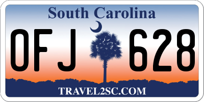 SC license plate OFJ628