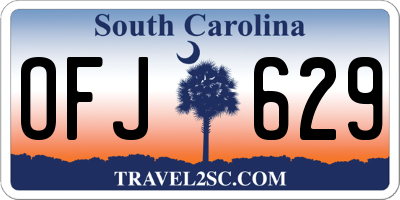 SC license plate OFJ629