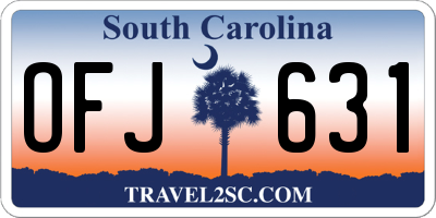 SC license plate OFJ631