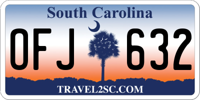 SC license plate OFJ632