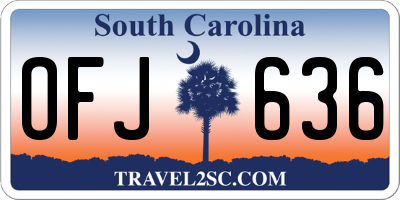 SC license plate OFJ636