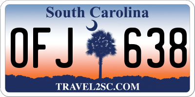SC license plate OFJ638